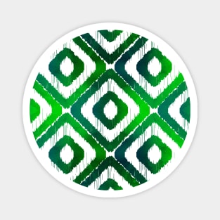 Emerald Green Ikat Pattern Magnet